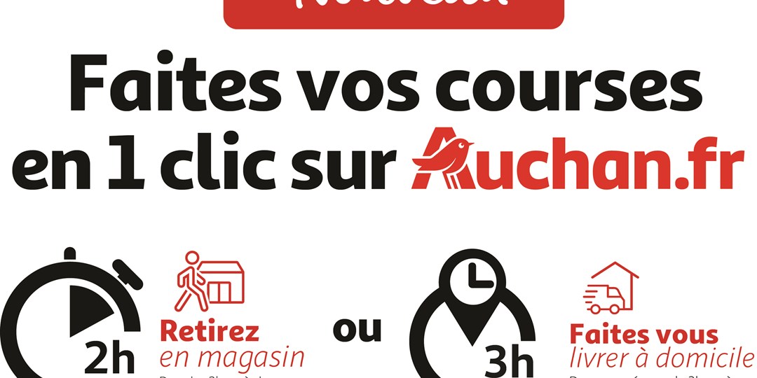 Faites vos courses alimentaires en click & collect sur Auchan.fr